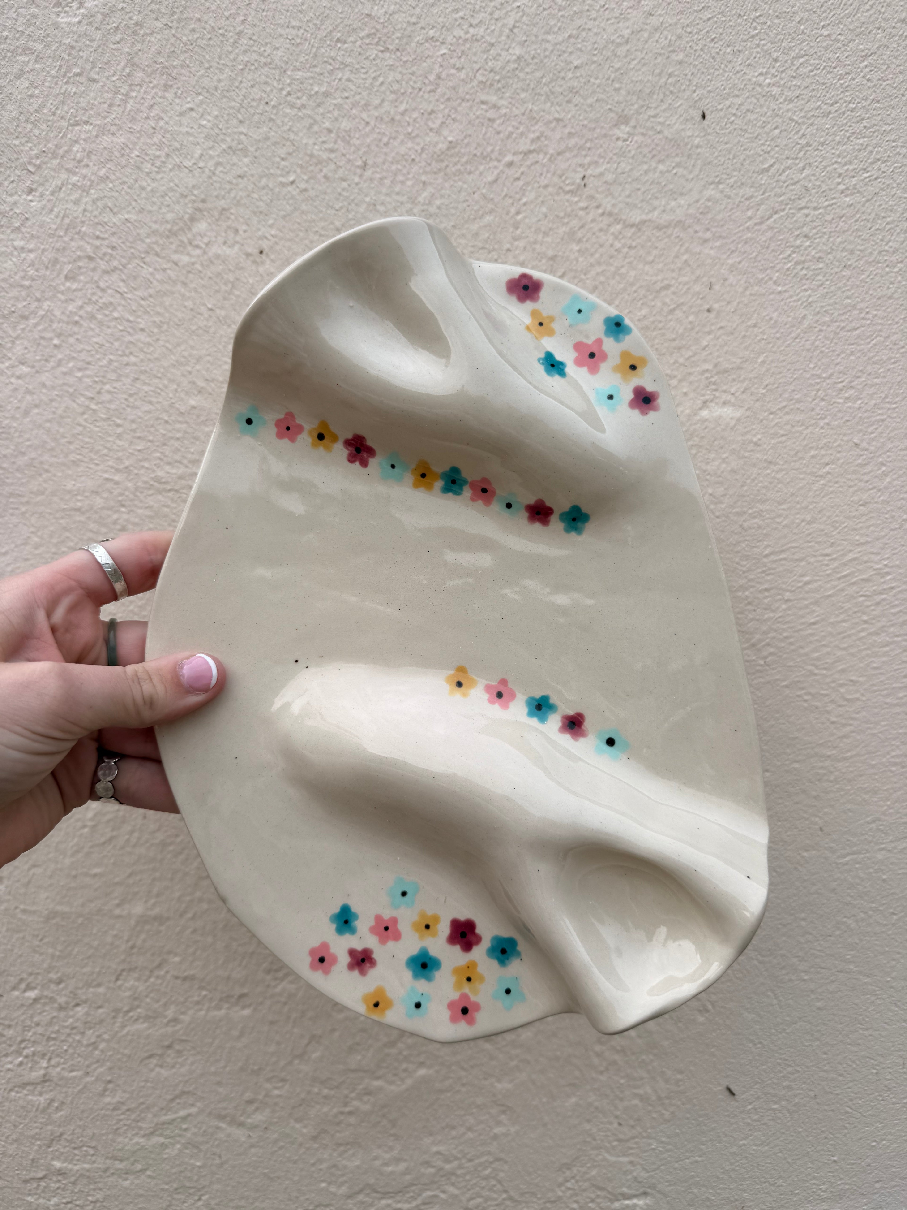 Multi Colour Floral Charcuterie Board- Small